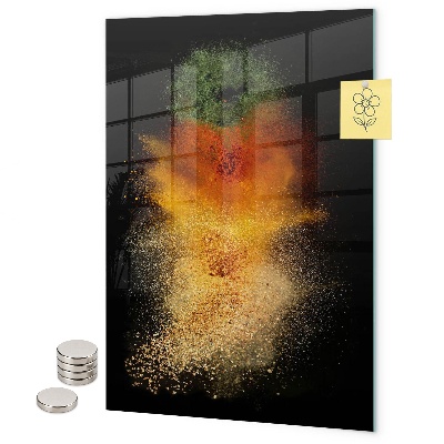 Memo board Spilled spices