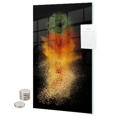 Memo board Spilled spices