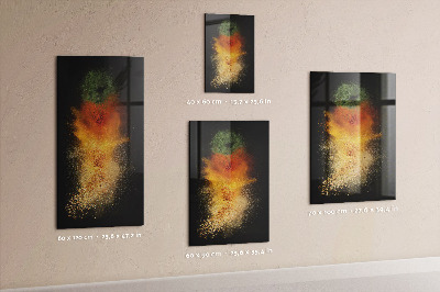 Memo board Spilled spices