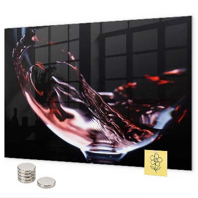 Magnetic board glass of wine design
