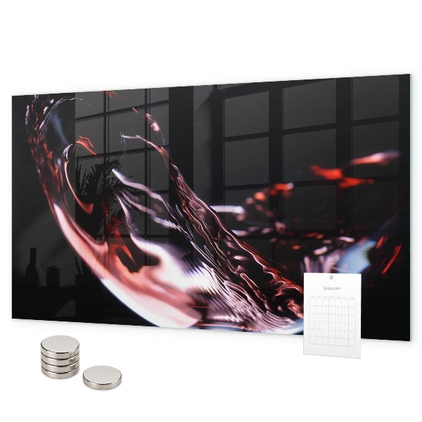 Magnetic board glass of wine design
