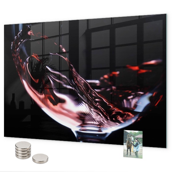 Magnetic board glass of wine design