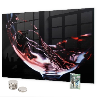 Magnetic board glass of wine design