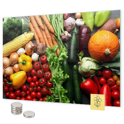Magnetic board for wall fresh vegetables design