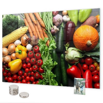Magnetic board for wall fresh vegetables design