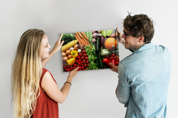 Magnetic board for wall fresh vegetables design