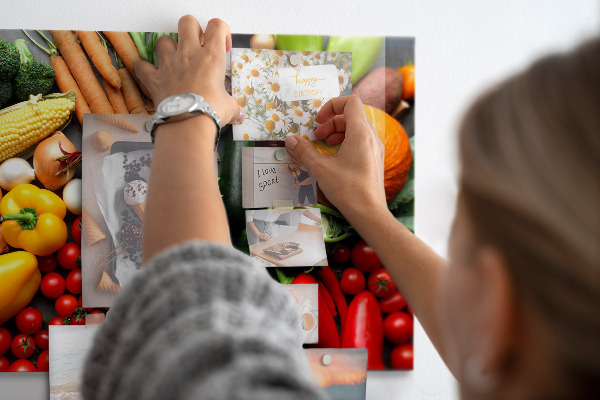 Magnetic board for wall fresh vegetables design