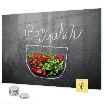 Magnetic board with Bon appetit inscription