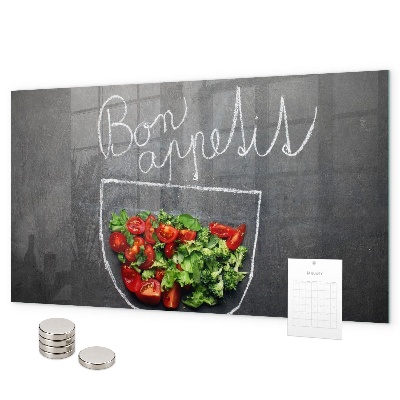 Magnetic board with Bon appetit inscription