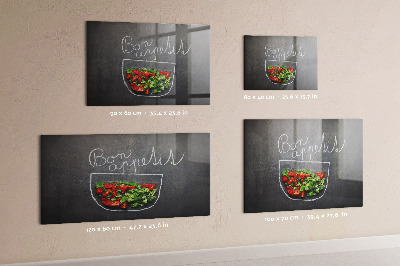 Magnetic board with Bon appetit inscription