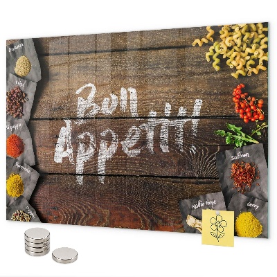 Magnetic board with Bon appetit inscription