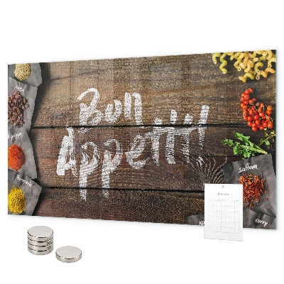 Magnetic board with Bon appetit inscription