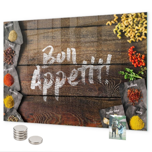 Magnetic board with Bon appetit inscription