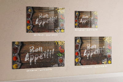 Magnetic board with Bon appetit inscription