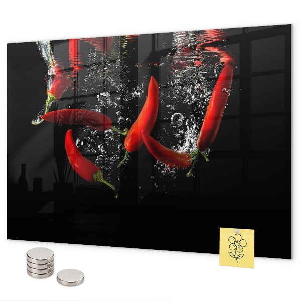 Magnetic board for wall peppers in water design