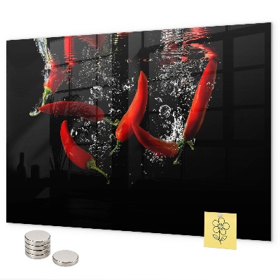Magnetic board for wall peppers in water design