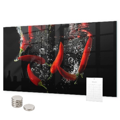 Magnetic board for wall peppers in water design