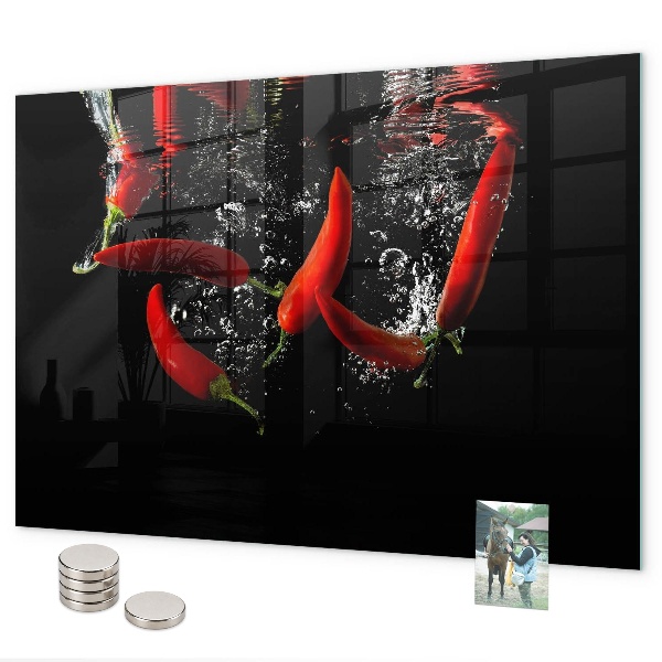 Magnetic board for wall peppers in water design