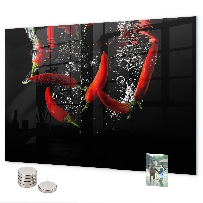Magnetic board for wall peppers in water design