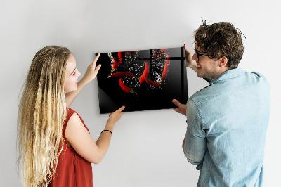 Magnetic board for wall peppers in water design