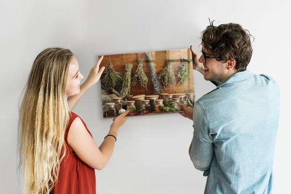 Magnetic spice board for holding spices