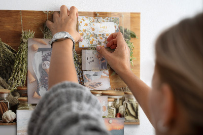 Magnetic spice board for holding spices