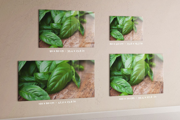 Basil leaves magnetic board