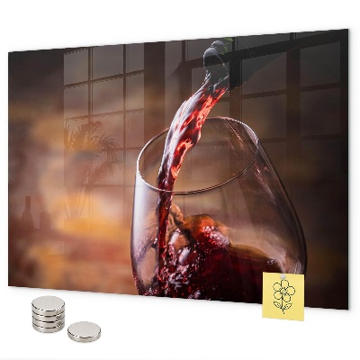 Magnetic board wine glass design