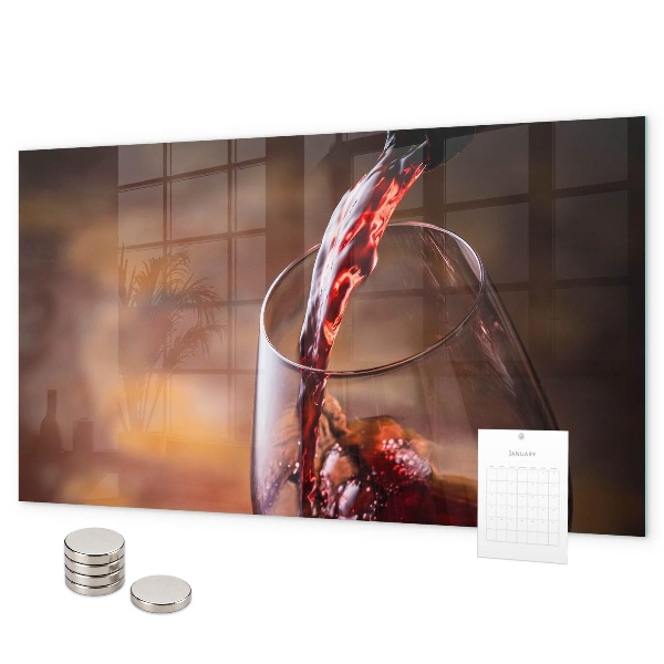 Magnetic board wine glass design