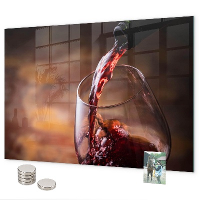 Magnetic board wine glass design