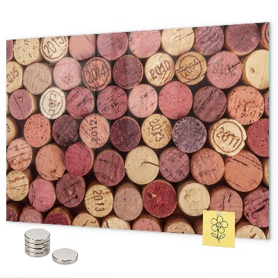 Magnetic board for wall for wine corks