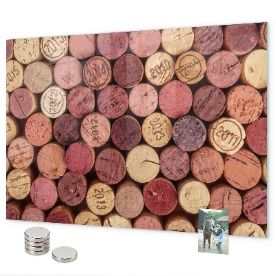Magnetic board for wall for wine corks