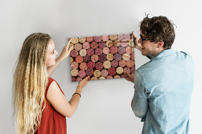 Magnetic board for wall for wine corks