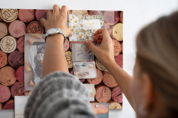 Magnetic board for wall for wine corks