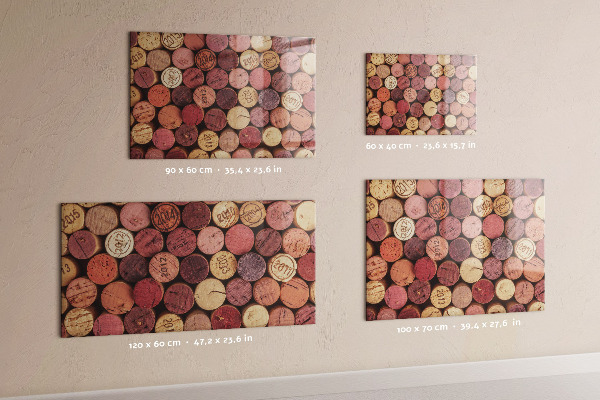 Magnetic board for wall for wine corks