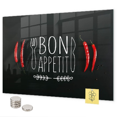 Magnetic board with Bon appetit inscription