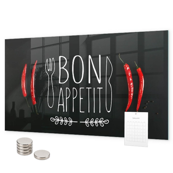 Magnetic board with Bon appetit inscription