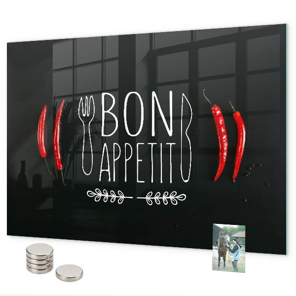 Magnetic board with Bon appetit inscription