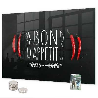 Magnetic board with Bon appetit inscription