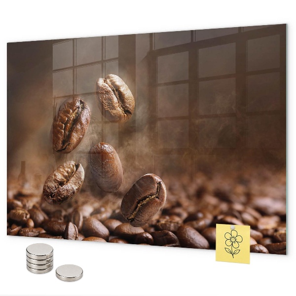 Magnetic board for wall coffee beans