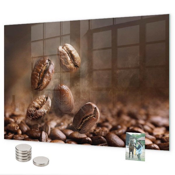 Magnetic board for wall coffee beans