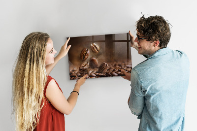 Magnetic board for wall coffee beans