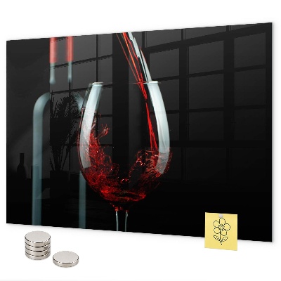 Wine bottle magnetic board