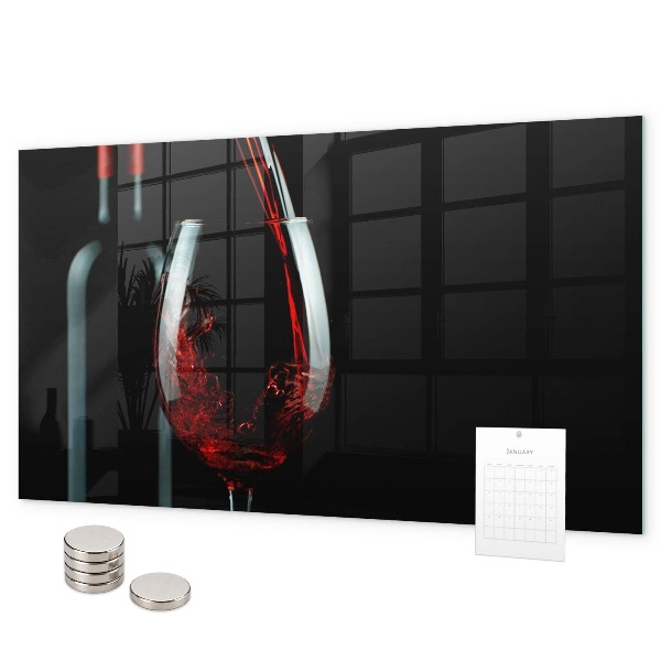 Wine bottle magnetic board