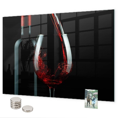 Wine bottle magnetic board
