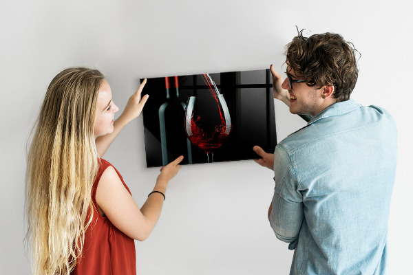 Wine bottle magnetic board