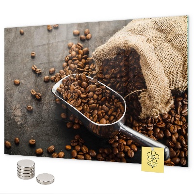Fresh coffee beans in a bag