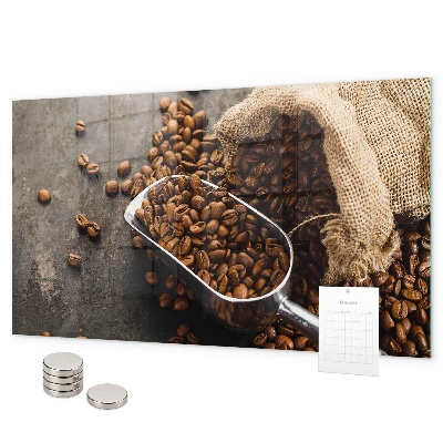 Fresh coffee beans in a bag