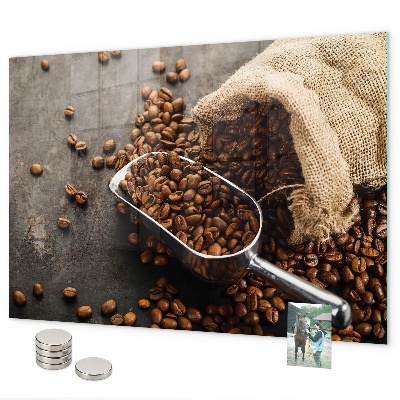 Fresh coffee beans in a bag