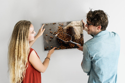 Fresh coffee beans in a bag